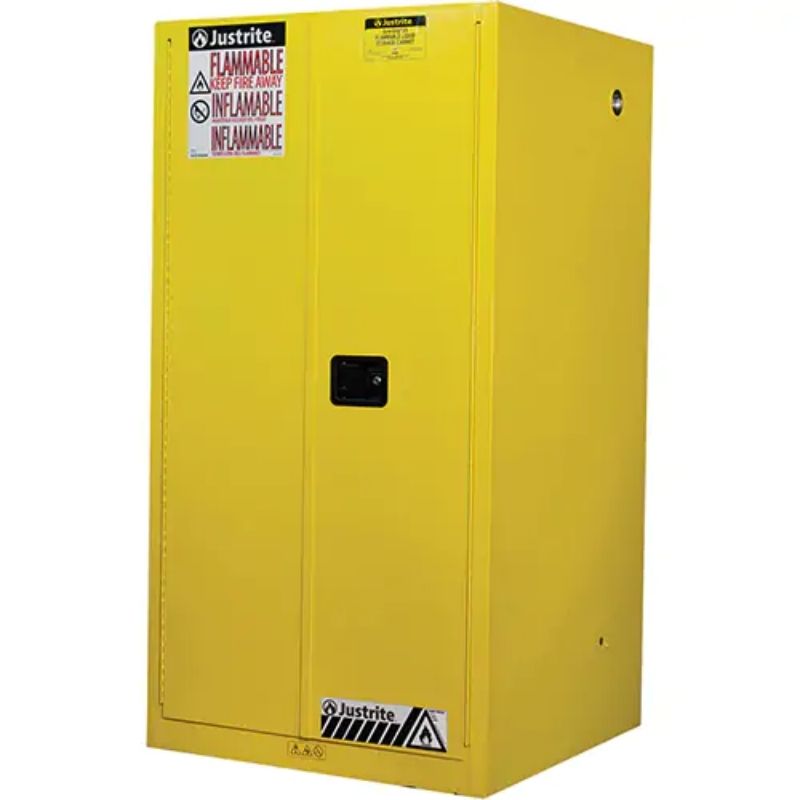 JustriteSure-GripExFlammableStorageCabinets_60gal._2Door_34Wx65Hx34D- close door, front view