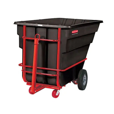 RubbermaidTiltTruck_Polyethylene_1-12cu.yd._2100lbs.LoadCapacity-front view details in white back ground