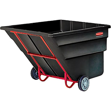 RubbermaidTiltTruck_Polyethylene_2cu.yd._2300lbs.LoadCapacity-front and side view in white background