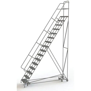 Tri-ArcManufacturingAllDirectionalRollingLadder_16Steps_24StepWidth_160PlatformHeight_Steel- in details, full view