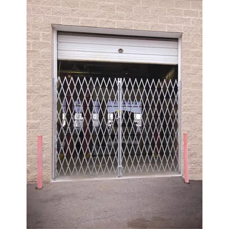 IllinoisEngineeredProductsGalvanizedFoldingSecurityGates_FixedDoubleFolding_18_Lx6_6HExpanded-front portrit view