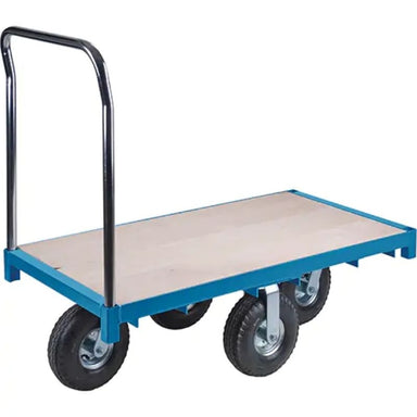 KletonHeavy-DutyPlatformTruck_72Lx36W_1200lbs.Capacity_PneumaticCasters-right side view