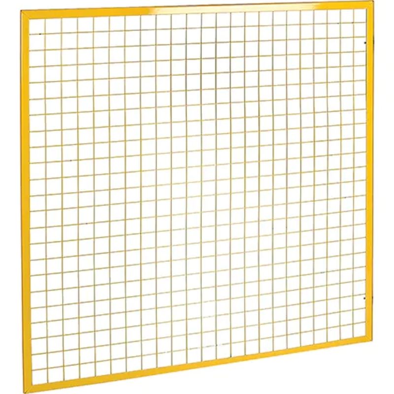 KletonWireMeshPartitionComponents-SlidingDoors_8_Wx10_H_1 yellow screen front view