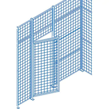 KletonWireMeshPartitionComponents-SlidingDoors_8_Wx10_H_486170f2-cd42-4384-ad3a-4f65600a8f58-open door blue