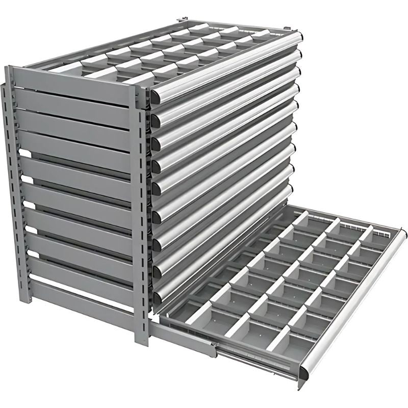 MetalwareInterlokIntegratedModularDrawerSystem-front side view