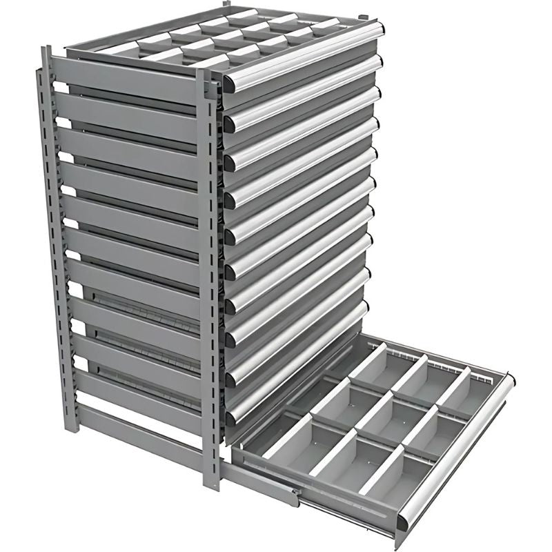MetalwareInterlokIntegratedModularDrawerSystem-front side view