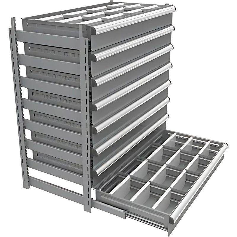 MetalwareInterlokIntegratedModularDrawerSystem-front side view