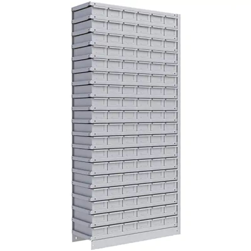 MetalwareInterlokShelvingUnit_Steel_Boltless_800lbs.Capacity_36Wx76Hx18D-front side view