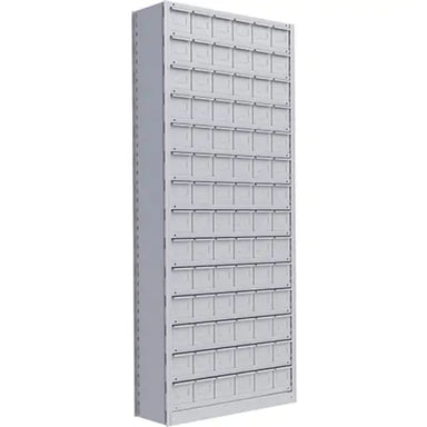 MetalwareInterlokShelvingUnit_Steel_Boltless_800lbs.Capacity_36Wx88Hx18D-front side view