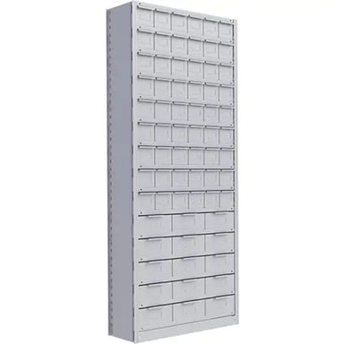 MetalwareInterlokShelvingUnit_Steel_Boltless_800lbs.Capacity_36Wx88Hx18D-front side view