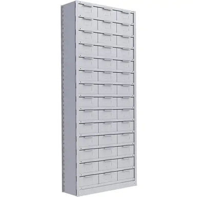 MetalwareInterlokShelvingUnit_Steel_Boltless_800lbs.Capacity_36Wx88Hx18D-front side view