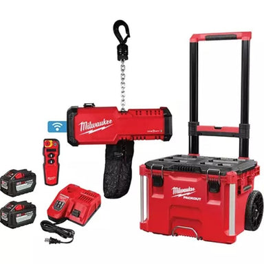 MilwaukeeM18_Compact1-TonChainHoistwithONE-KEY_2204lbs._1tons_Capacity_1-complete set up and details