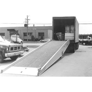 QualityRailingsMobileYardRamp_11000lbs.Capacity_84Wx36_L-actual view ramp installed 