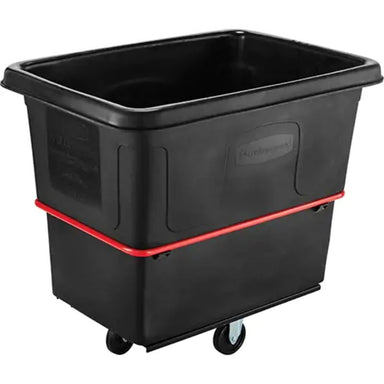 RubbermaidHeavy-DutyUtilityTruck_BlackRecycledPlastic_44-38Lx31Wx38-14H_16cu.ft.Volume_1000lbs.Capacity-detailed side view