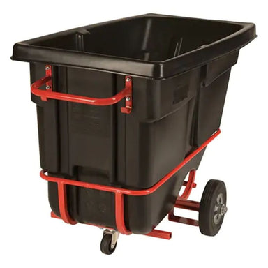 RubbermaidTiltTruck_Polyethylene_12cu.yd._850lbs.LoadCapacity-detailed back view and handle
