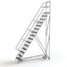 Tri-ArcManufacturingAllDirectionalRollingLadder_15Steps_24StepWidth_150PlatformHeight_Steel- Detailed, full view