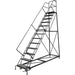 Tri-ArcManufacturingSafetySlopeRollingLadder_13Steps_Perforated_50_Incline_130High- Detailed, full view