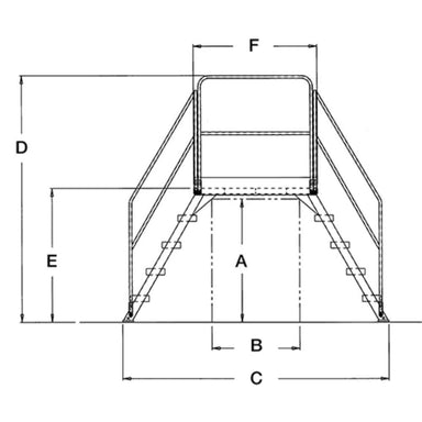 VestilCrossoverLadder_116OverallSpan_60Hx48D_24StepWidth_1- in sketch details