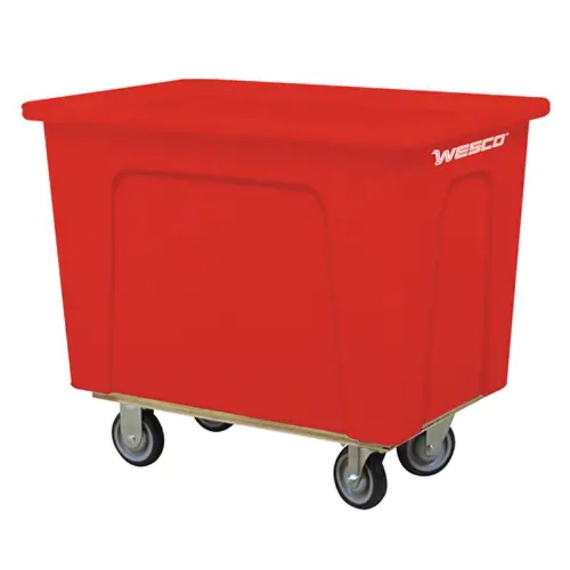 WescoBoxTruck_Polyethylene_42Lx30Wx36H_20cu.ft.Volume_600lbs.Capacity_2-Detailed red box truck side view
