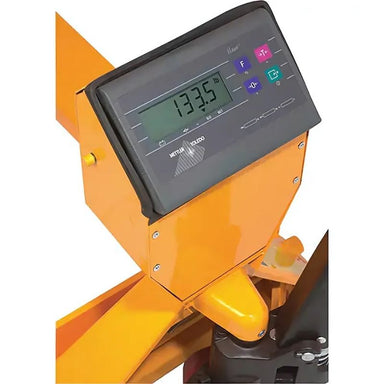 WescoDigitalScalePalletTruck_27.5Lx27.5W_5000lbs.Cap._1- Detailed, close up