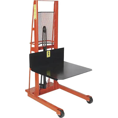 WescoHydraulicPlatformLiftStacker_HandWinchOperated_1000lbs.Capacity_60MaxLift-Detailed, full view