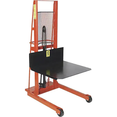 WescoHydraulicPlatformLiftStacker_HandWinchOperated_1000lbs.Capacity_80MaxLift- Detailed, full view